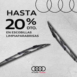 Hasta 20% descuento escobillas limpiaparabrisas