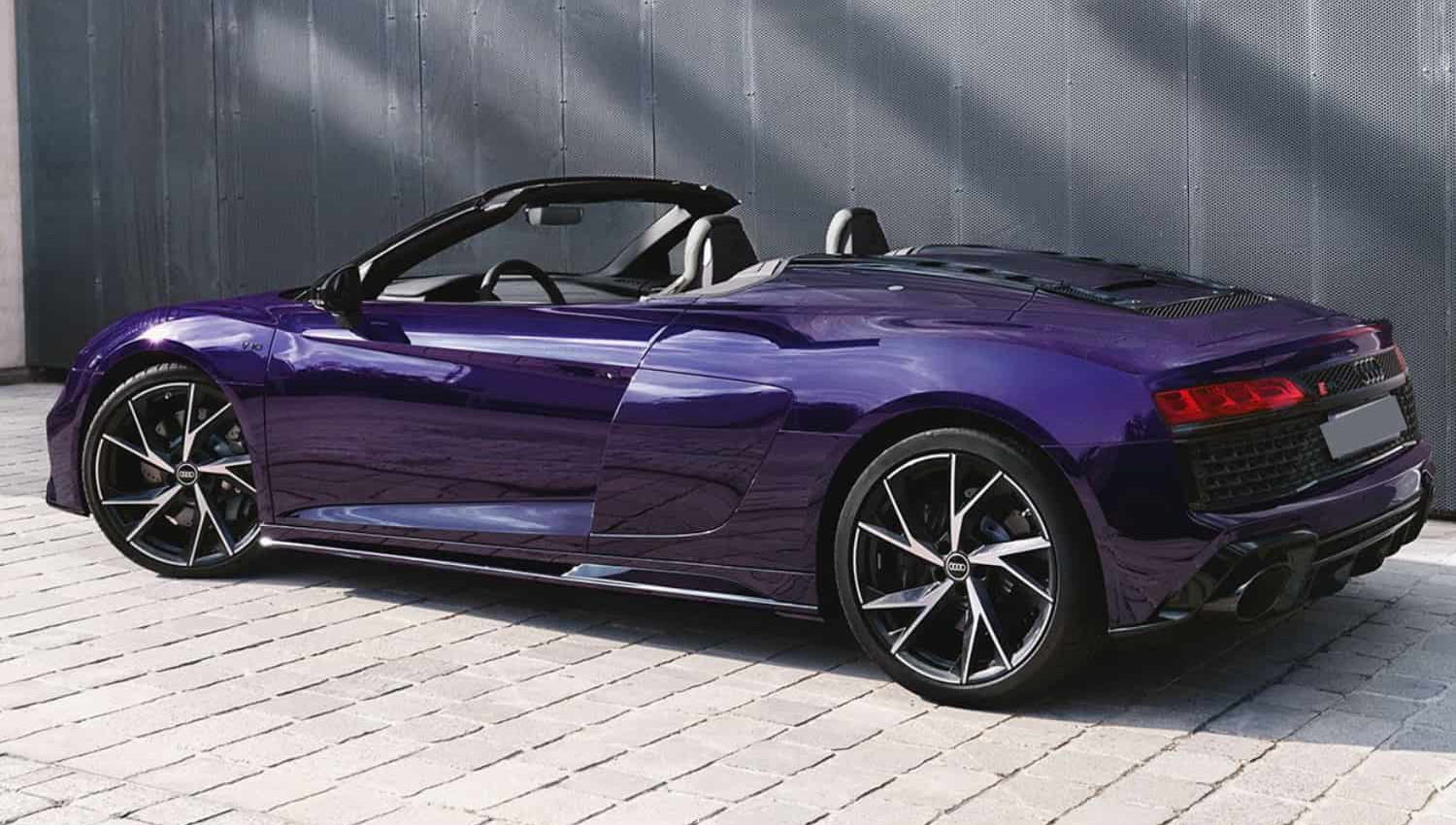 Audi R8 performance Spyder purpura