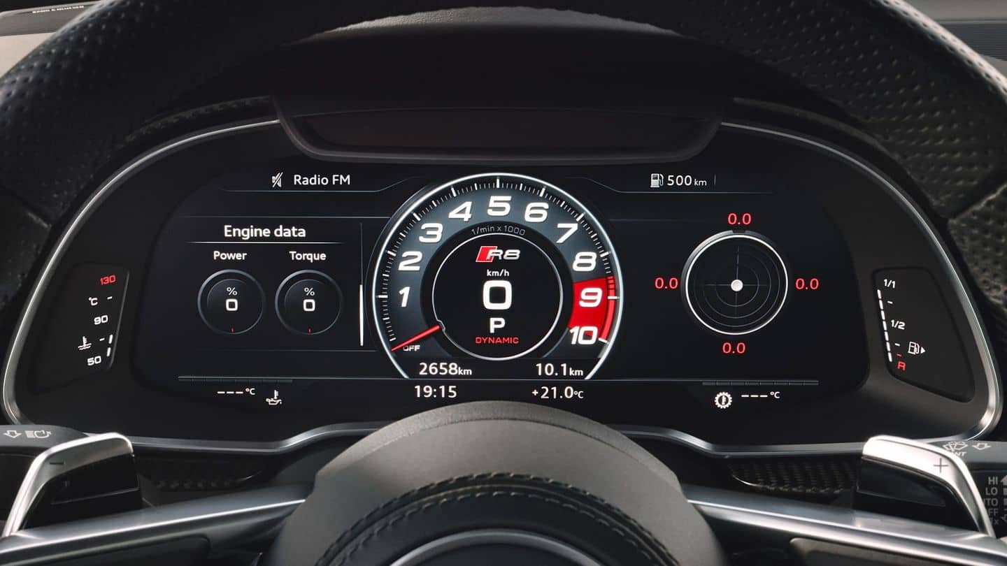 panel de velocidad R8 Coupé